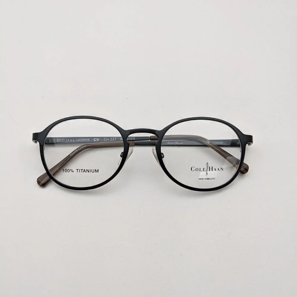🕶️Cole Haan Brown Horn CH237 Eyeglasses 50/21/140 | ALH339🕶️​
